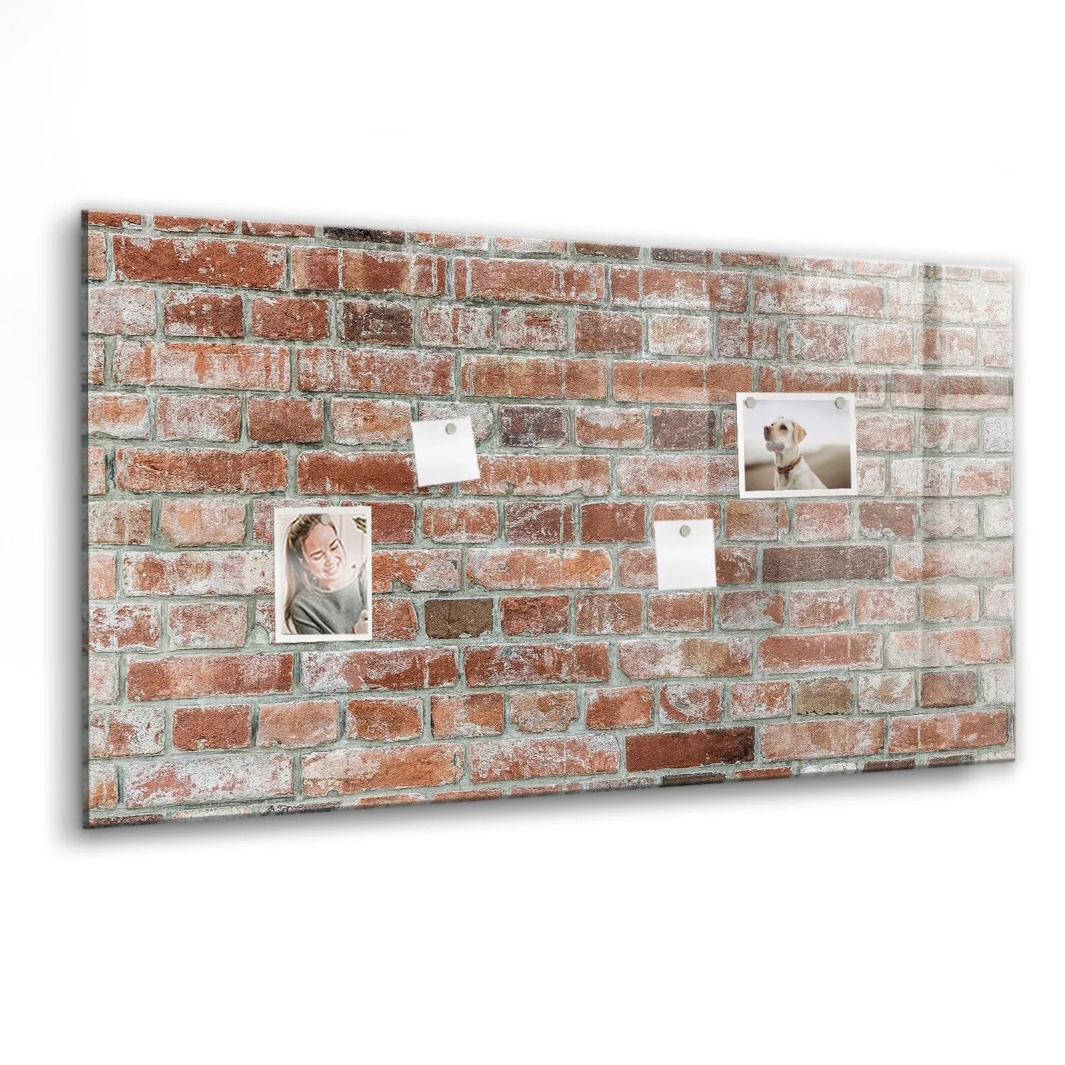 Tulup Glas Magnettafel Ziegelmauer 120x60 cm Magnettafel Zum Beschriften We günstig online kaufen