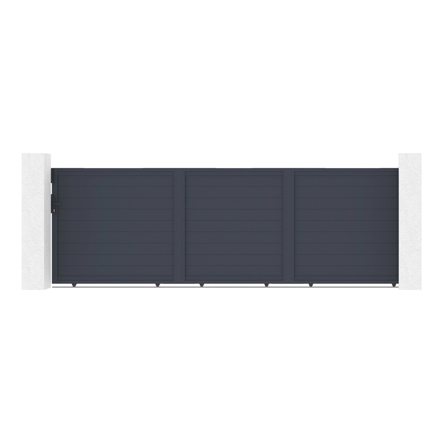 Casanoov Schiebetor 5M Eiger H 140Cm Aluminium & 2 Eifel Pfosten 20X20Cm H günstig online kaufen