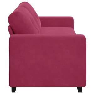 vidaXL 3-Sitzer-Sofa Weinrot 180 cm Samt 4105138