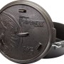 Petromax Dutch Oven FT6-T, 5,5 l, Schwarz, mit Deckel. Gusseisen Topf für Grill & Lagerfeuer.