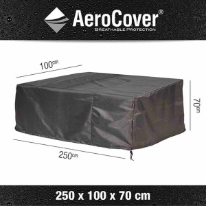 Aerocover Schutzhülle für Lounge-Bank, 250x100x70 cm, anthrazit. Atmungsaktive Gartenmöbel Abdeckung.