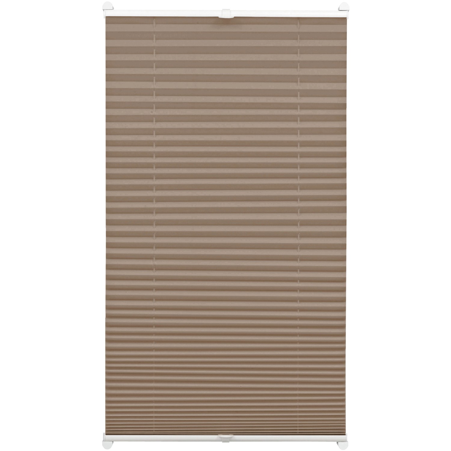 Gardinia EasyFix Plissee mit 2 Bedienschienen 100 cm x 130 cm Taupe günstig online kaufen