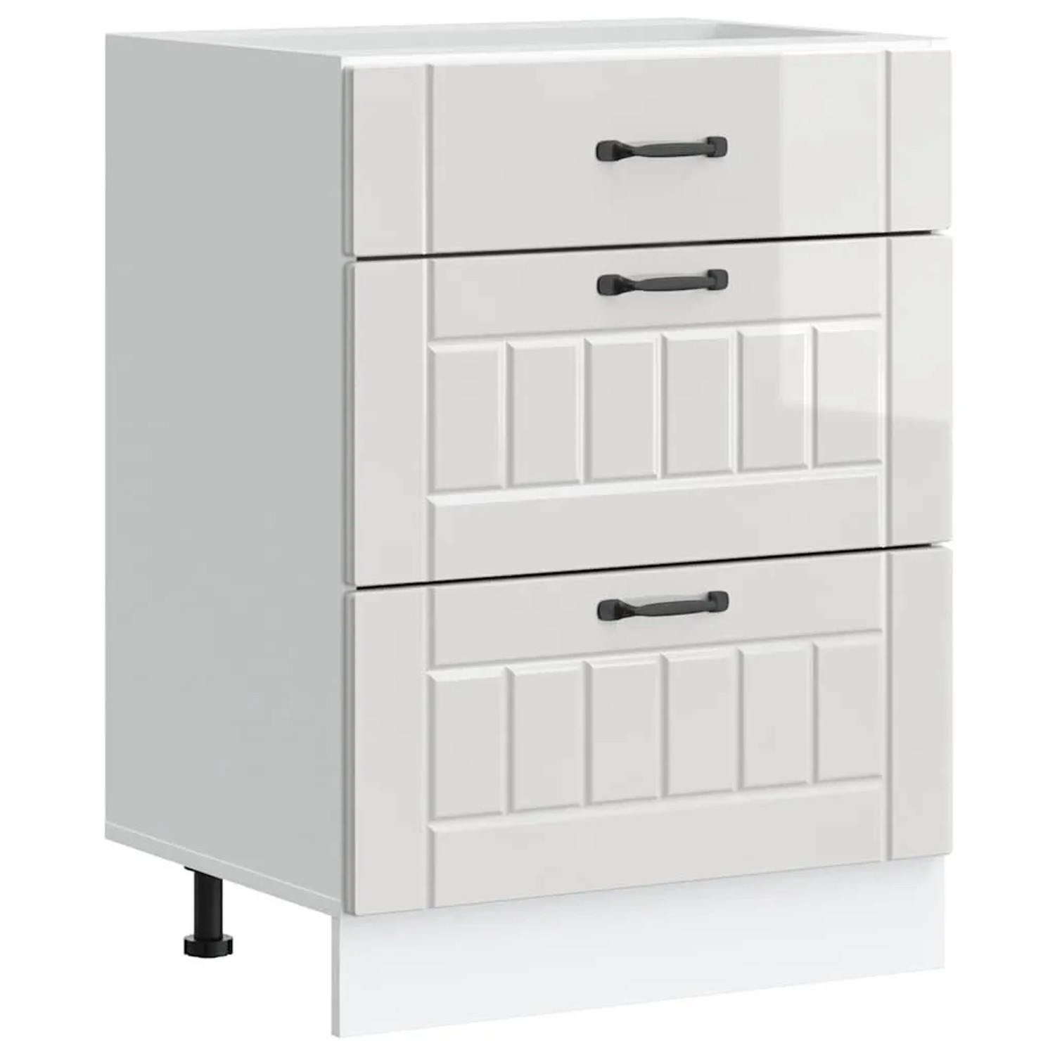 vidaXL Küchenunterschrank Lucca Hochglanz-Weiß Holzwerkstoff 854271 günstig online kaufen