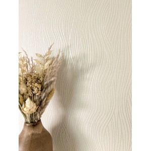 Newroom Vliestapete Rimeda Beige Wellen Streifen FSC®