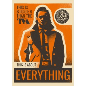 Komar Wandbild Marvel Loki This is About Everything 50 cm x 70 cm Orange