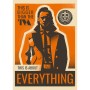 Orangefarbenes Wandbild „Marvel Loki“ (50x70 cm) mit Loki im Anzug und dem Schriftzug „This is about Everything“.