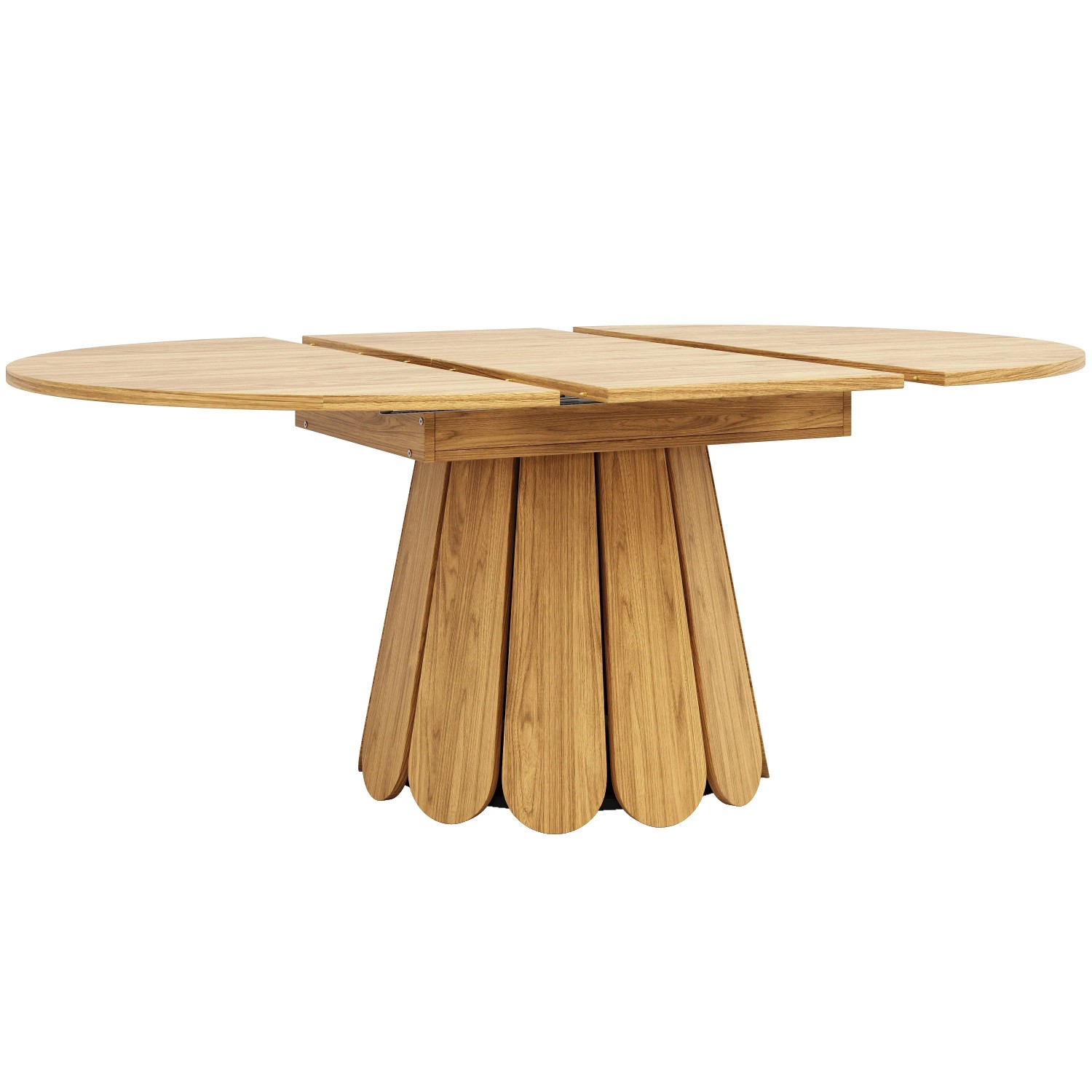 Okwish Esstisch Ausziehbar Zu Oval Küchentisch Für 6 Personen 118 × 118 Cm Holzfarbe