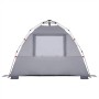vidaXL Strandzelt 3 Personen Grau Quick Release Wasserdicht 4005316_8