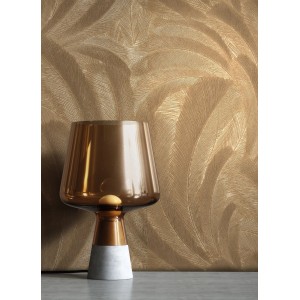 Newroom Vliestapete Savina Gold Palmen Natur Strukturiert FSC®