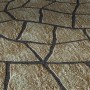Nahaufnahme: Pflastersteine mit Basalt Fugenmörtel. MEM Fix-Fertig-Fugenmörtel Basalt für Pflasterflächen.