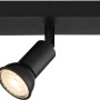 Globo Strahler Drew, 3-flammig, schwarz matt, 400x60x90 mm. Moderner Deckenstrahler für GU10 Leuchtmittel.