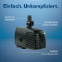 Kerry Electronics Teichpumpe, 1500 l/h, 25W. Leise Aquariumpumpe für Teich oder Springbrunnen.