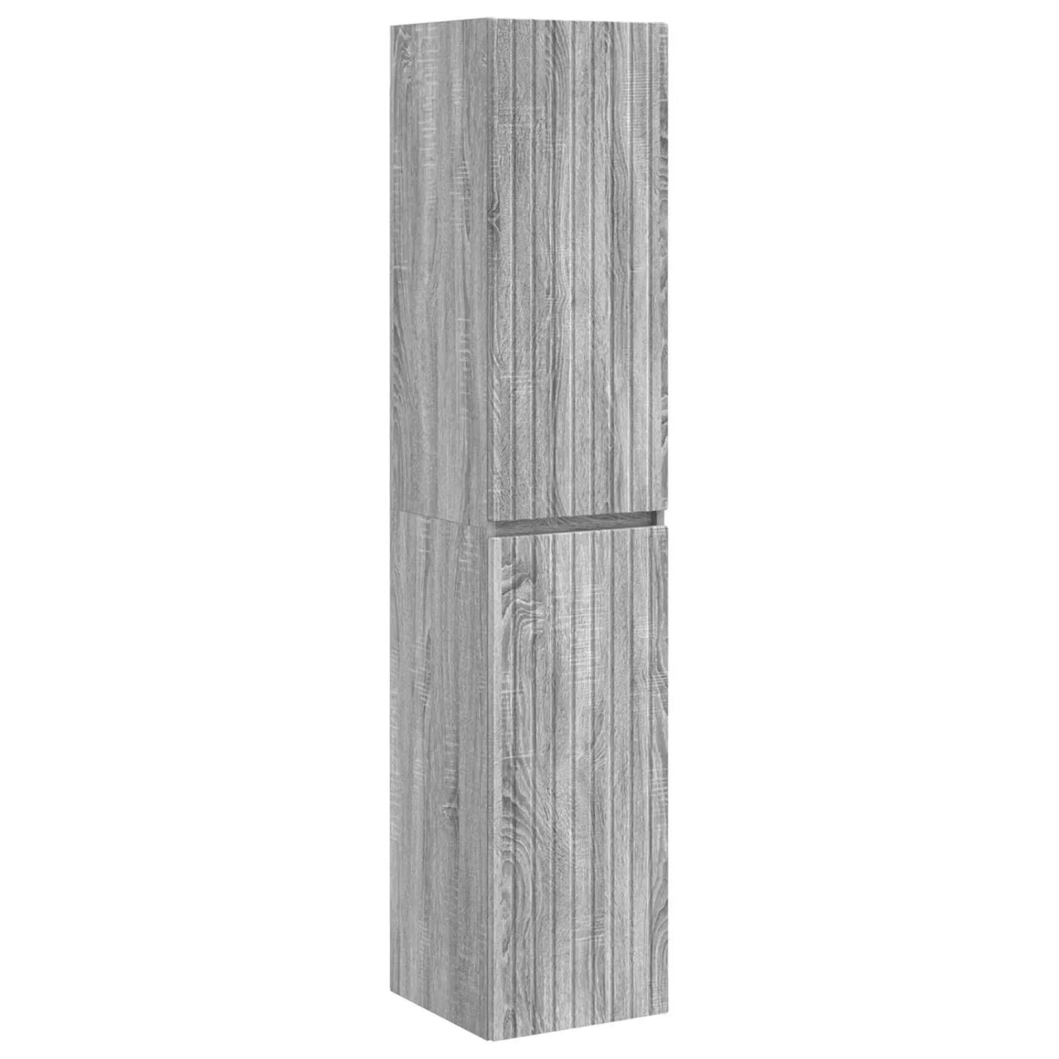 vidaXL Wandmontierter Badezimmerschrank Grau Sonoma 33 x 34,5 x 160 cm 890648