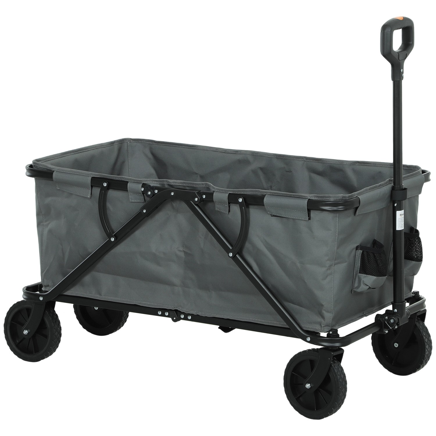 Outsunny Gartenwagen  Stahl Polyester Grau 100L x 55B x 56H cm günstig online kaufen