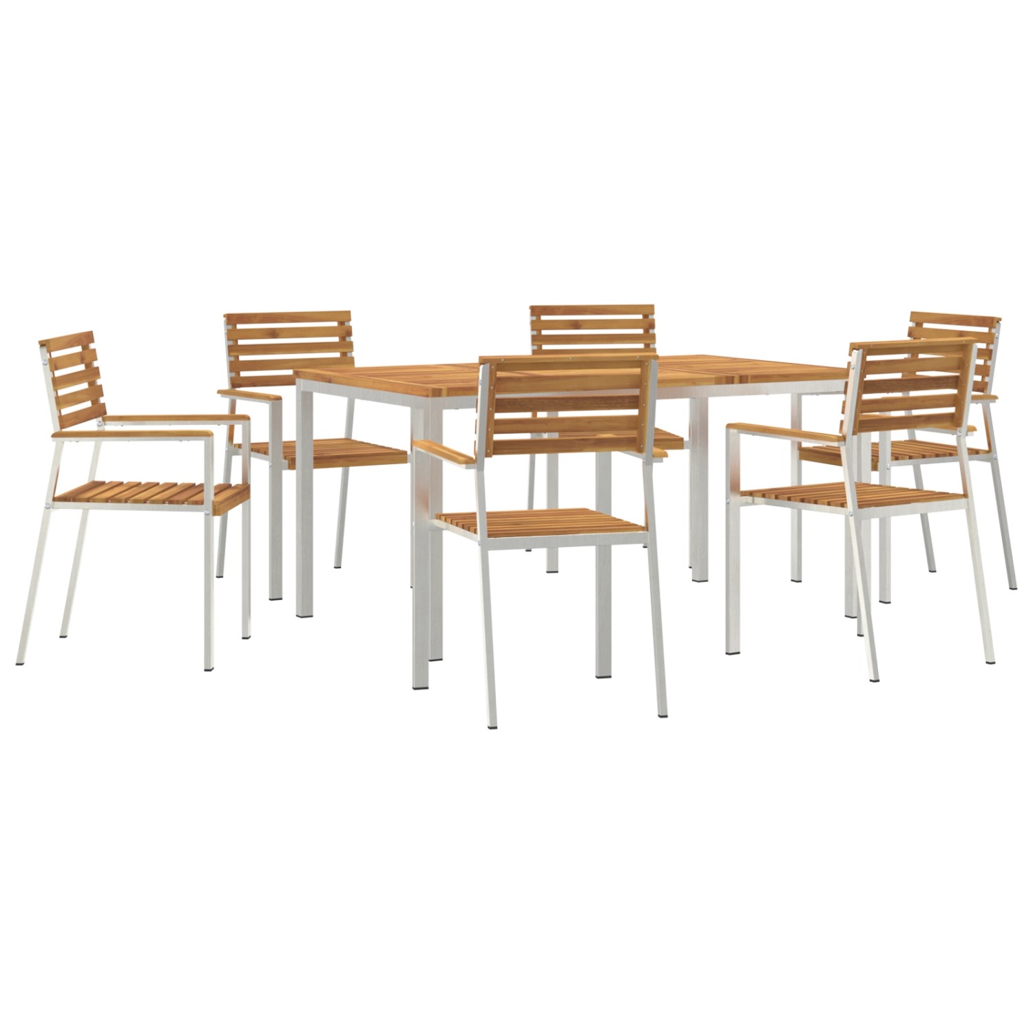 vidaXL 7-Teilige Garten Essgruppe Massivholz Akazie 3334776 günstig online kaufen