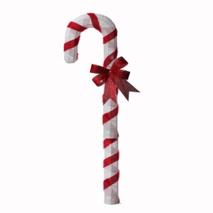 Marelida LED Zuckerstange Mit Schleife XXL Gartendeko Weihnachtsdeko 1,5m Timer Für Außen