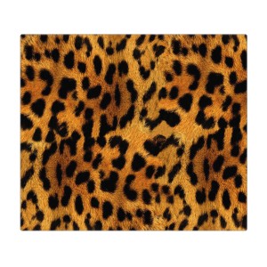 Banjado Herdabdeckplatte aus Glas mit Leopard-Motiv, 60x52 cm.