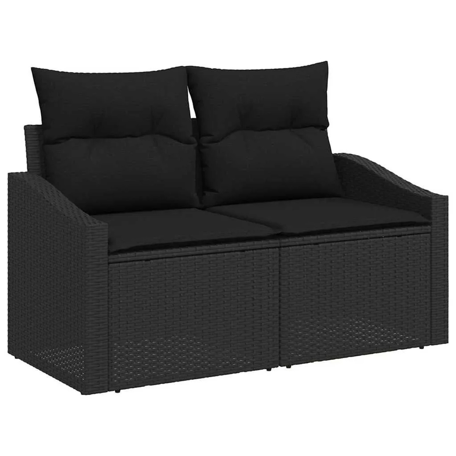 vidaXL Garten-Sofa mit Kissen 123 x 62 x 69 cm Poly-Rattan 42006791