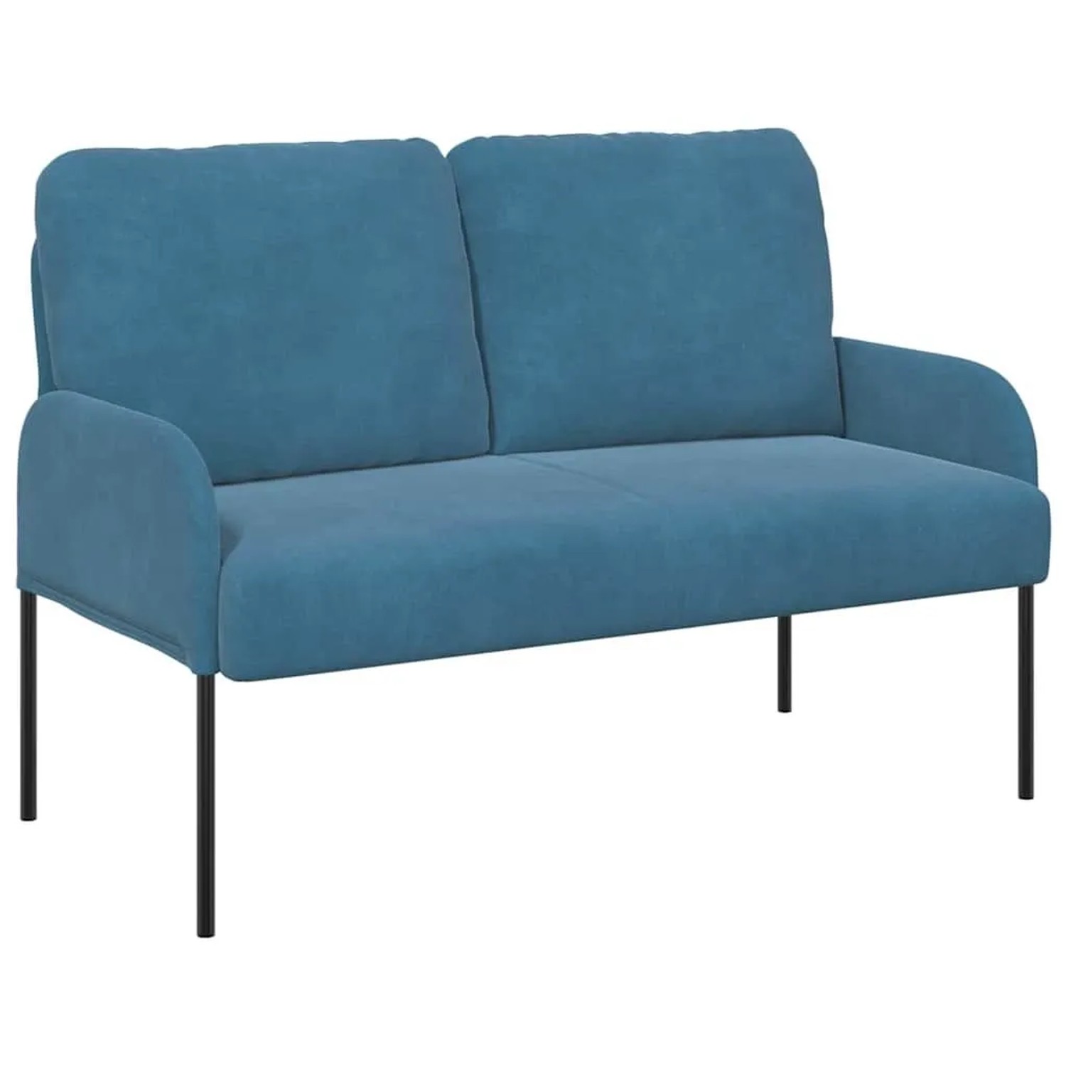 vidaXL Sofas mit Kissen 110cm Blau Sperrholz 42023454