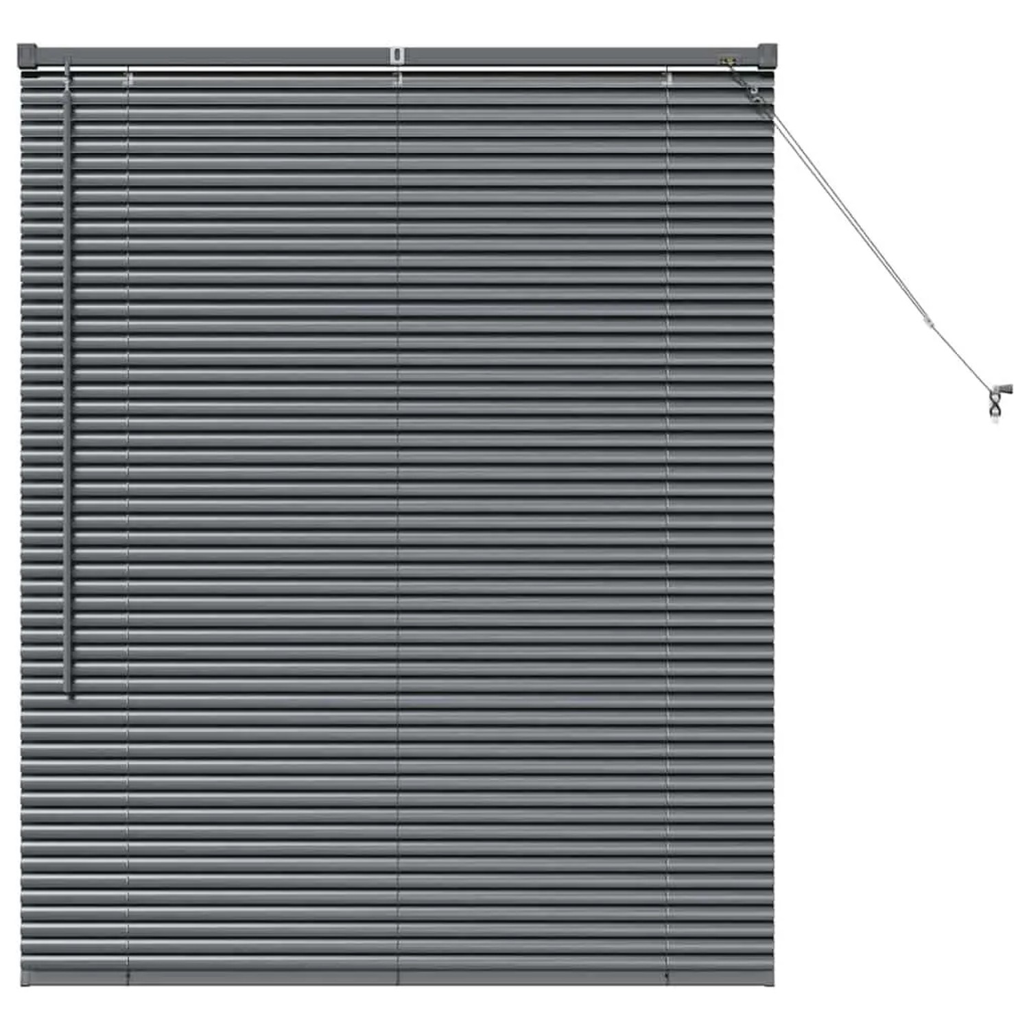 vidaXL Balkenjalousien mit Vorhängen Dunkelgrau 130 x 100 cm Aluminium 4200 günstig online kaufen