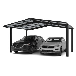 Ximax Alu Doppelcarport Linea Typ 80 Schwarz 546 x 495 cm Sonderfertigung