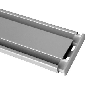 Bestlivings Seitendeckel, silber, für 1-2 läufige Aluminium Vorhangschiene.