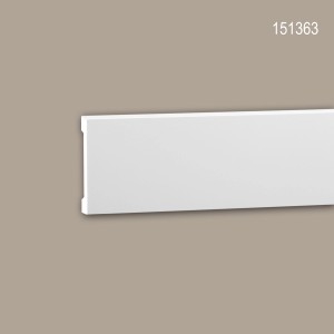 Weiße PROFHOME Wand- und Friesleiste (200 cm) für moderne Raumgestaltung.