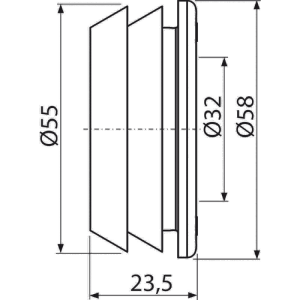 Alcadrain Gumminippel Z0026-ND Ø 60/32 mm, weiß