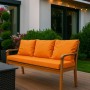 Setgarden  Mix Bench Kissen Outdoor Kissen Bankauflage 120x60+2x50x56cm Kissen Für 2-Sitzer Bänke 1tlg Orange_6