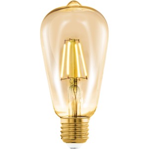 Eglo LED Leuchtmittel ST64 Amber E27, 4,9W, warmweißes Licht. Vintage-Glühbirne für smarte Beleuchtung.