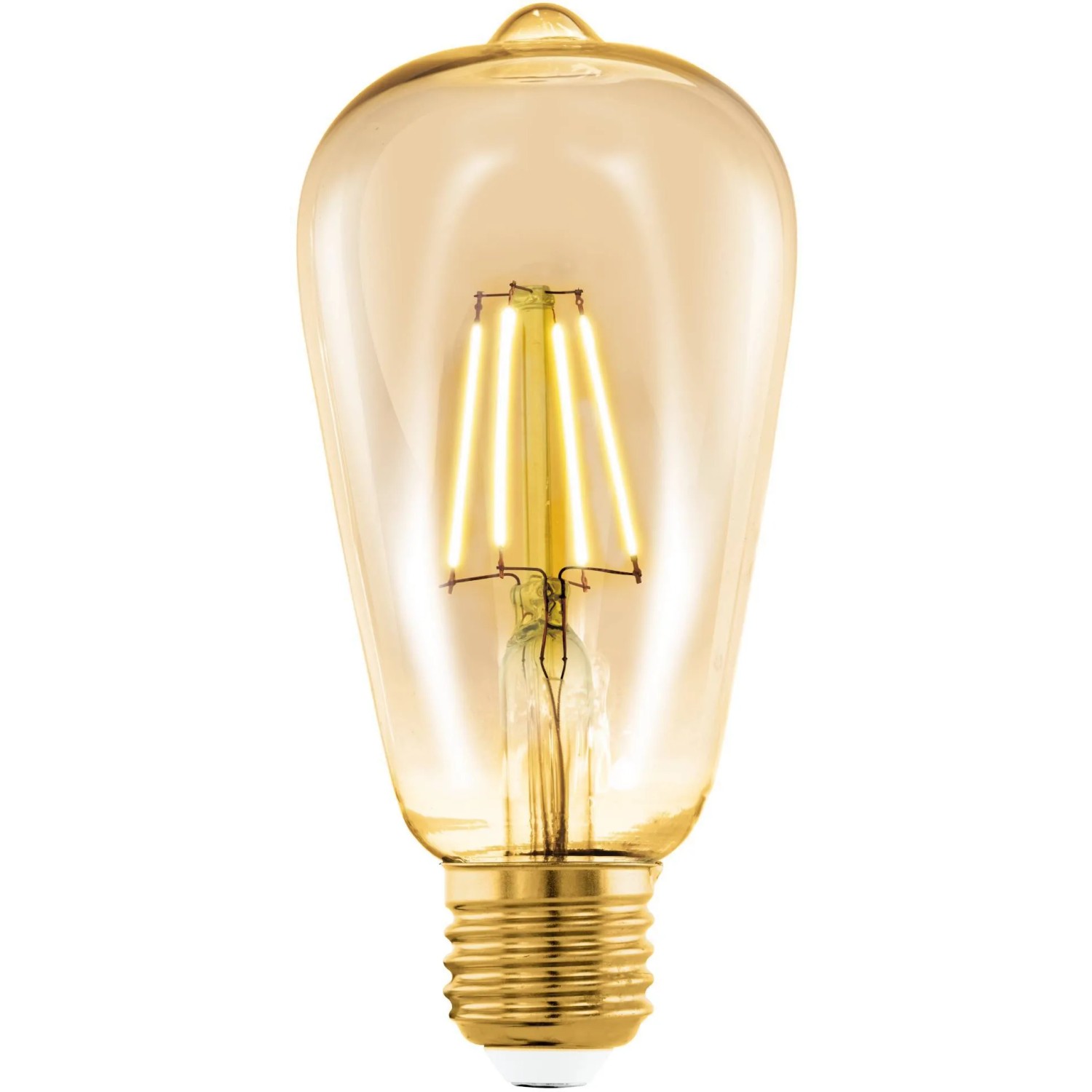 Eglo LED Leuchtmittel ST64 Amber E27, 4,9W, warmweißes Licht. Vintage-Glühbirne für smarte Beleuchtung.