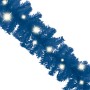Blaue 10 m LED-Weihnachtsgirlande aus PVC mit funkelnden Lichtern. Perfekte Weihnachtsdekoration für festliche Stimmung.
