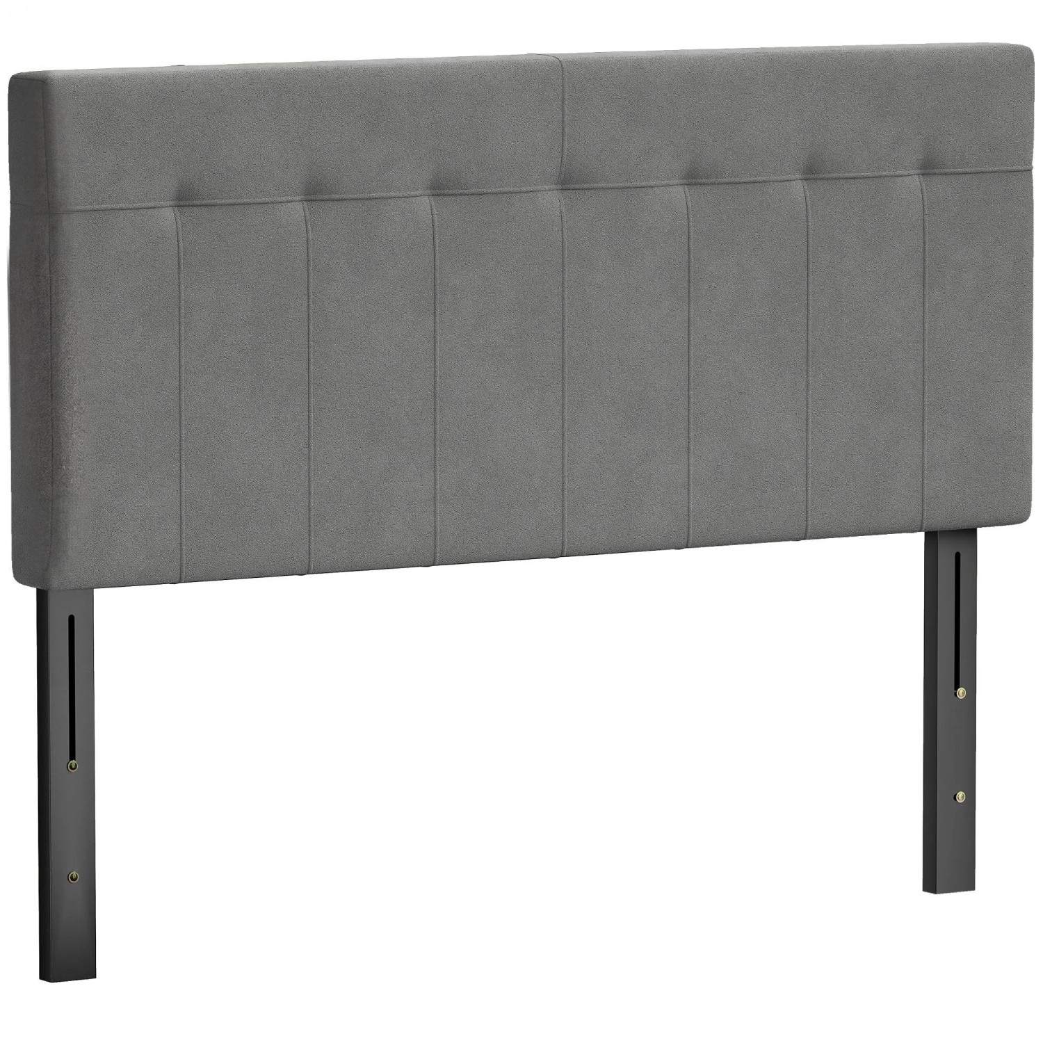 HOMCOM Kopfteil Polyester Metall 140L x 10B x 106-126H cm Grau