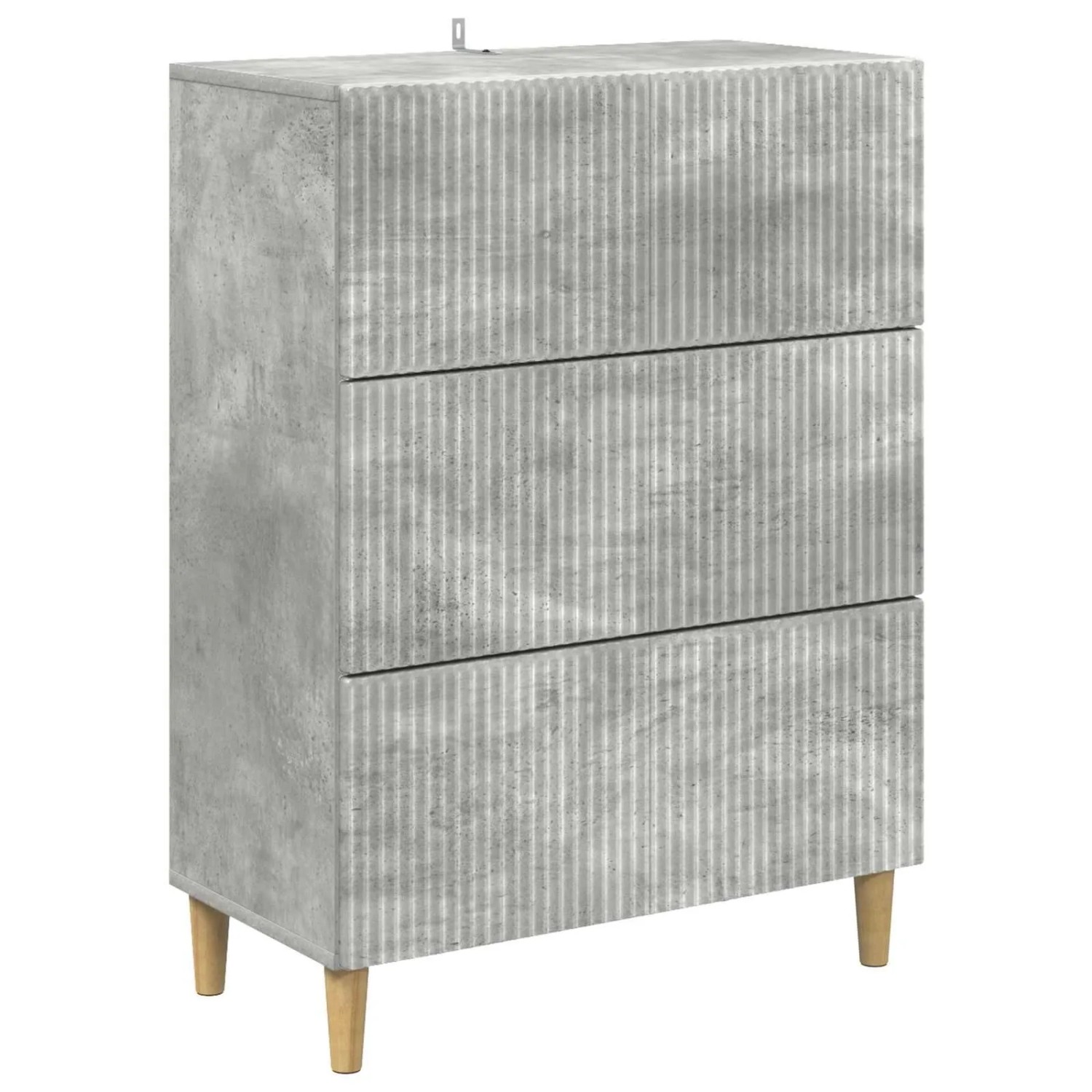 vidaXL Schubladenschrank Betongrau 66 x 34,5 x 90 cm Holzwerkstoff 894608