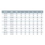Tabelle mit Maßen für Cepex Pp-pe Verschraubung 90° schwarz, verschiedene Größen.