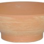 Caramelfarbene Pflanzschale Wave, Ø 38 cm, aus Terrakotta für Garten und Balkon.