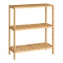 Songmics Badregal aus Bambus mit 3 Ablagen, 26x60x66 cm, Natur.