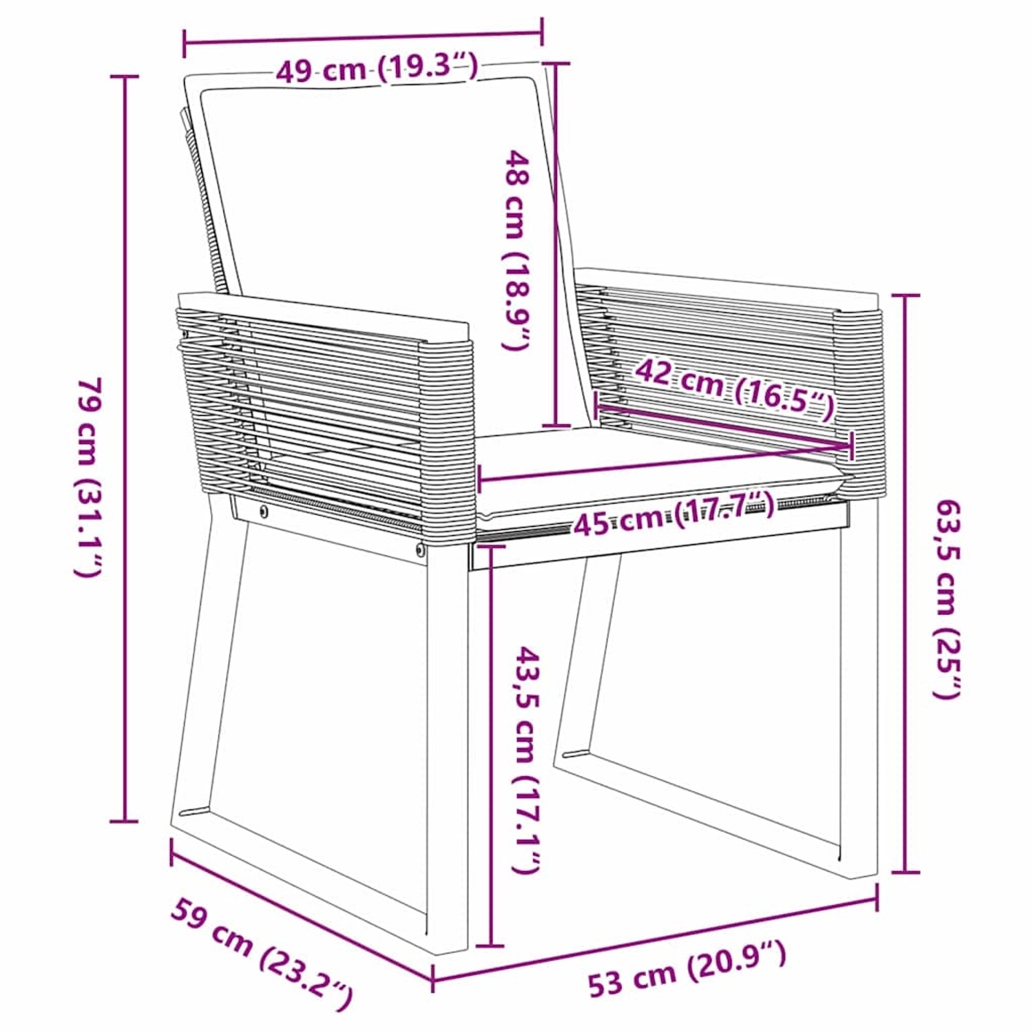vidaXL Garten Essgruppe, 9-teilig, anthrazitfarben, Stahl/Poly Rattan. Gartenmöbel-Set mit Tisch und Stühlen.