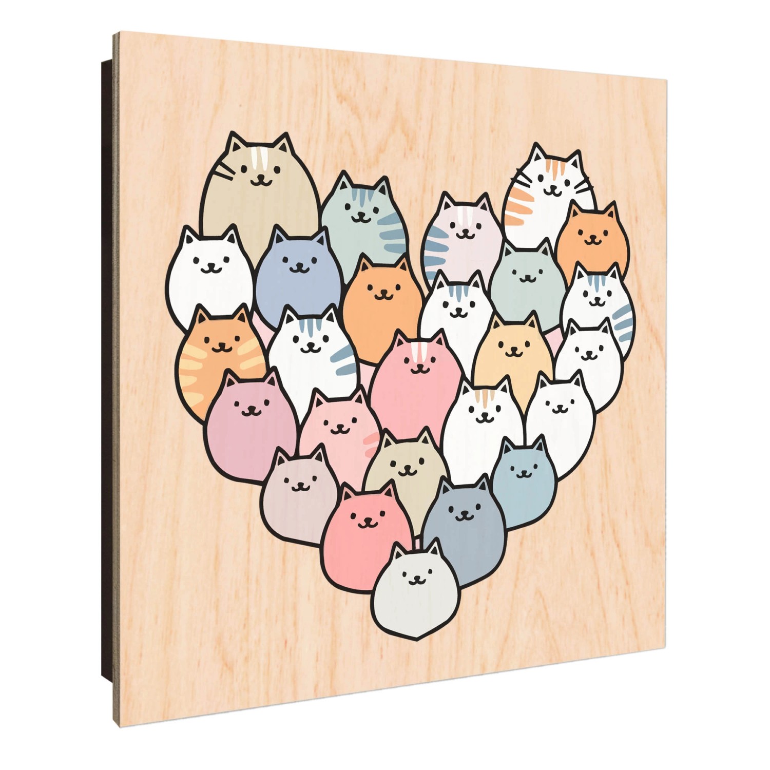 Banjado Großer Schlüsselkasten Holz 30x30cm Schwarz Scharnier Links 50 Hake günstig online kaufen
