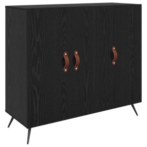 vidaXL Sideboard Schwarz 90 x 34 x 80 cm Holzwerkstoff 879578