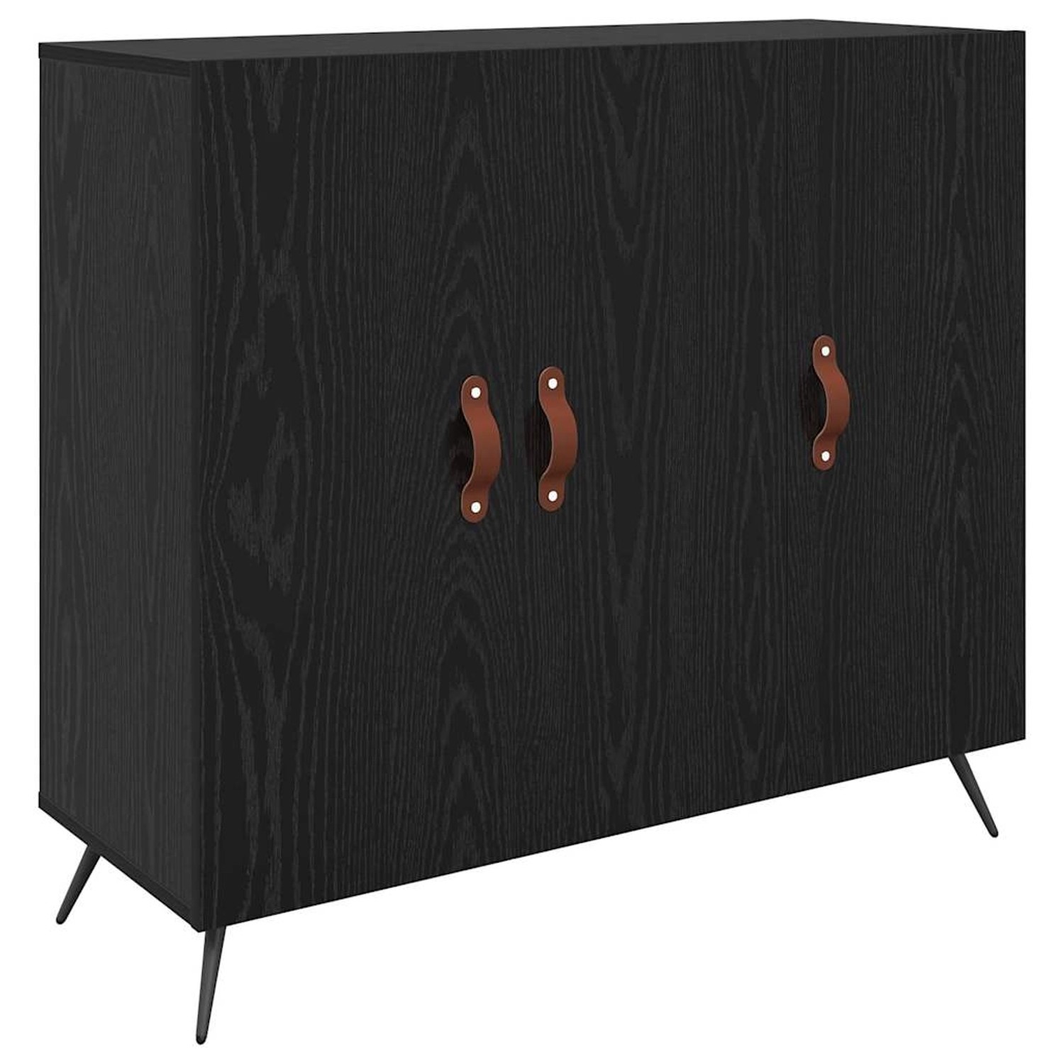 vidaXL Sideboard Schwarz 90 x 34 x 80 cm Holzwerkstoff 879578 günstig online kaufen