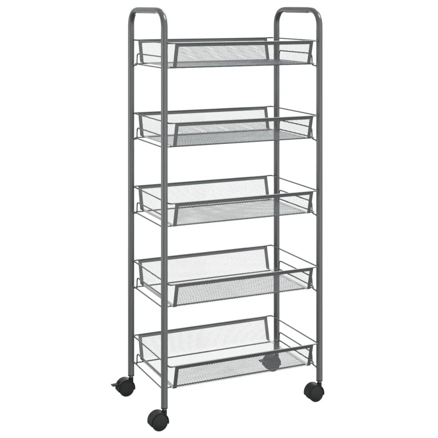 vidaXL Küchenwagen 5 Etagen Grau 46x26x105 cm Eisen 336330