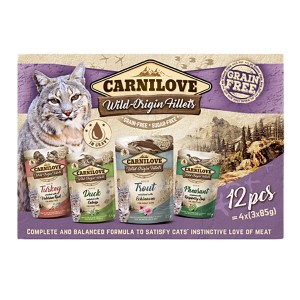 Carnilove Katzen-Nassfutter Multipack Adult mit 4 Sorten, getreidefrei und mit hohem Fleischanteil.