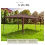 Tectake Pavillon Almchalet In 2 Größen Im Steckystem Abnehmbare Seitenteile 600 x 300 x 250 cm Braun_3