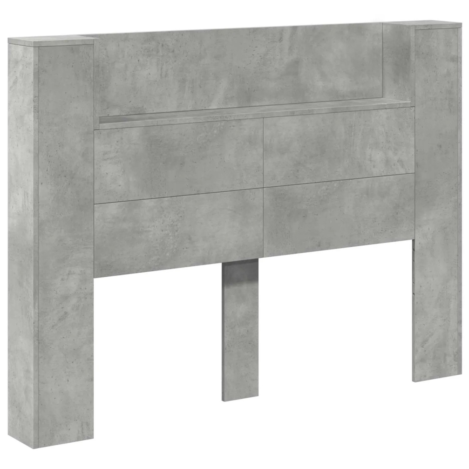 vidaXL Kopfteil Beton Grau 140 x 16,5 x 103,5 cm Holzwerkstoff 3418672