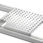 Edelstahl Drainagerost, 600x400x18mm, für Terrassendielen zur Entwässerung.