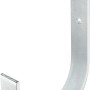 Verzinkter Wandhaken aus Flachstahl, gebogen, für die Aufbewahrung von Gegenständen.