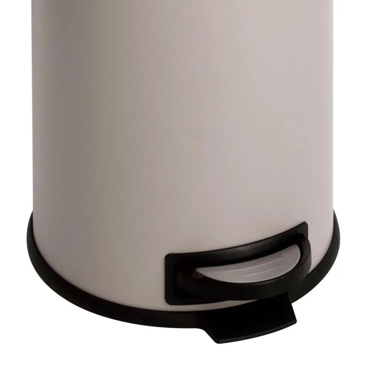 Svita T30 Treteimer 30L in Taupe, aus pulverbeschichtetem Stahl, mit schwarzem Pedal. Runder Abfalleimer für Küche & Bad.