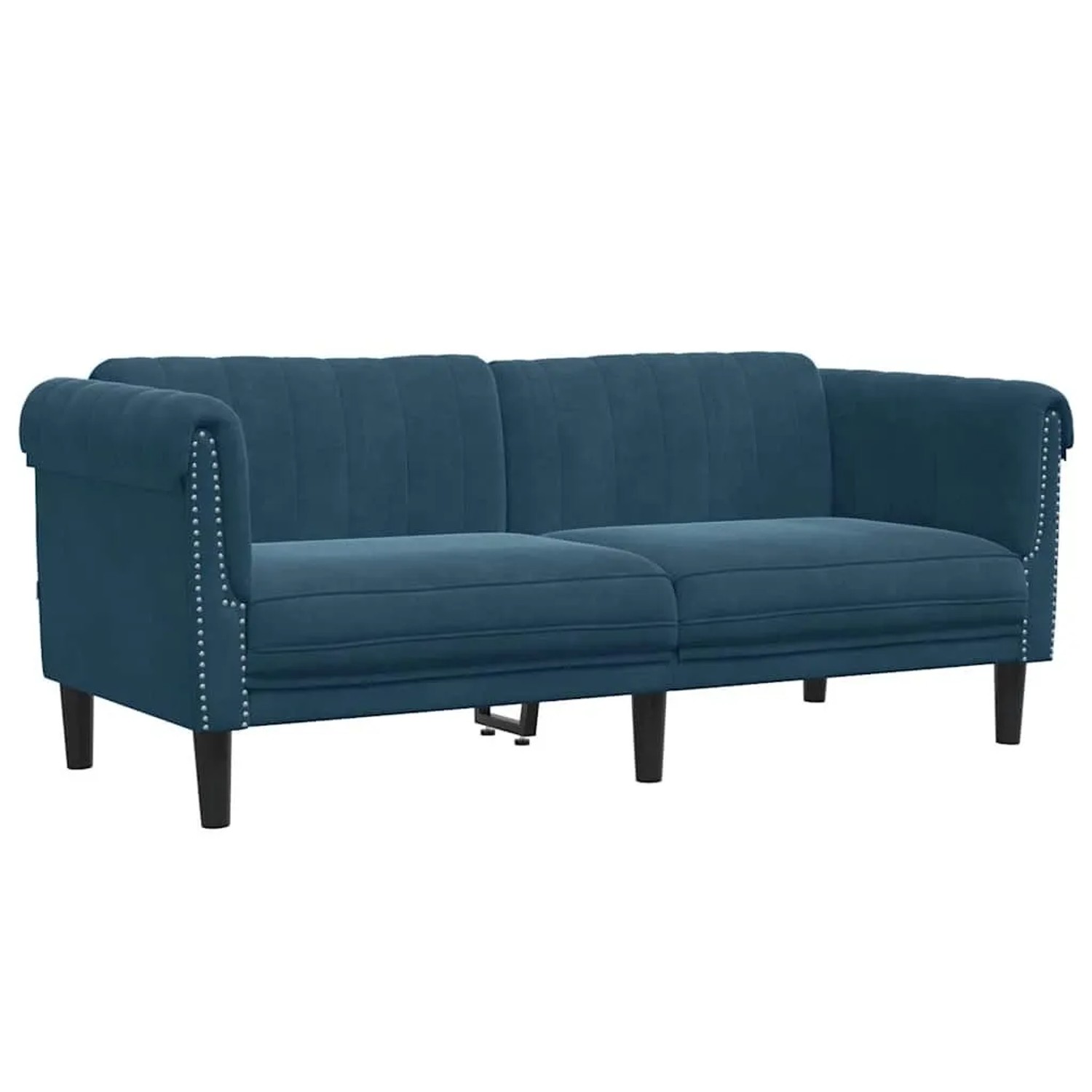 vidaXL Sofa 2-Sitzer Blau Samt 372583