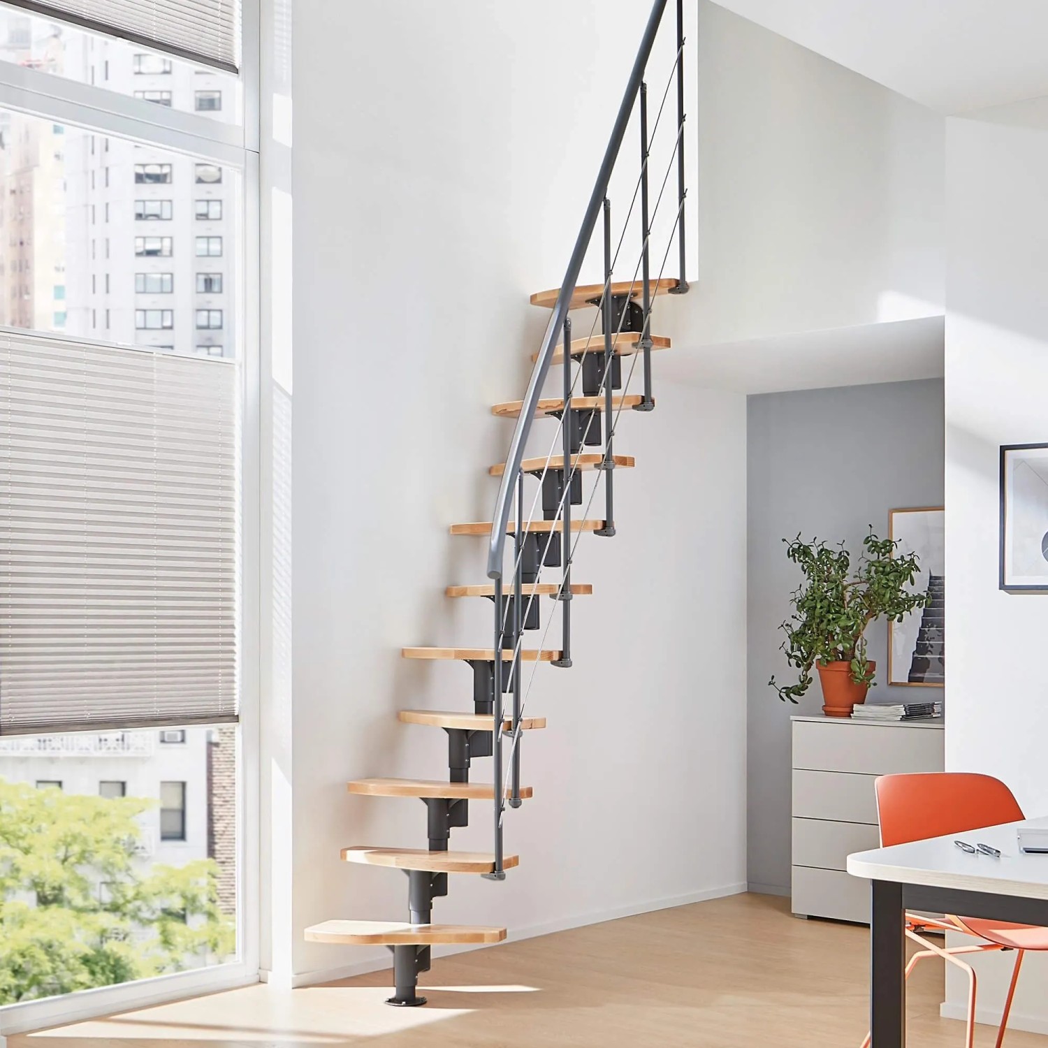 Treppen Intercon Raumspartreppe Alpha Mittelholmtreppe 13 Stufen Buche Natu günstig online kaufen